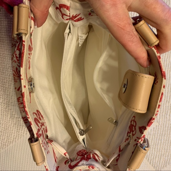 Beautiful canvas and burlap purse - Picture 6 of 8